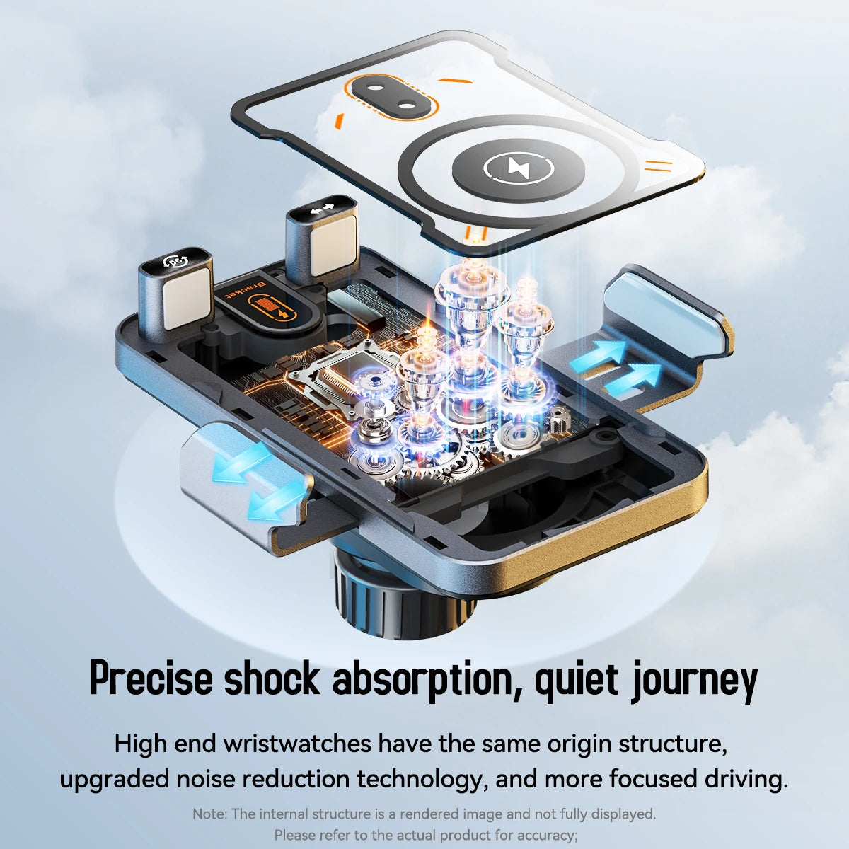Universal Car Air Vent Electric Rotating Phone Holder with 15W Wireless Charger and Dual Coil Fast Charging for Smart Phones