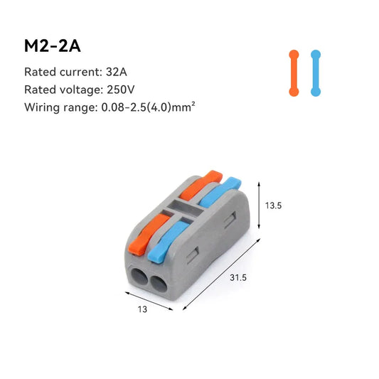 10/30/50 PCS Mini Fast Wiring Cable Connectors Universal Compact Splitter Electrical Conductors Push-In Home Terminal Block