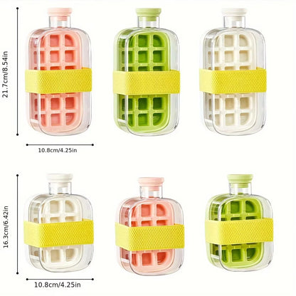 Ice Cube Mold Tray Press Ice Bottle Cup Kettle with Straw Whiskey Ice Cream Water Bottle Ice Cube Maker Easy Press to Release