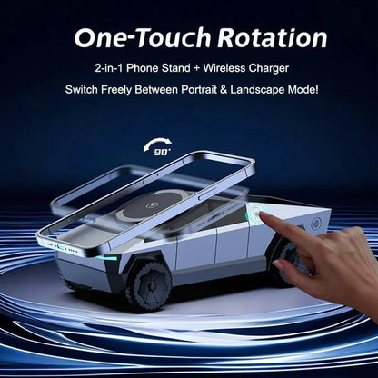 3-in-1 Magnetic Fast Wireless Charger and Phone Stand for iPhone 17/16/15 Pro Max, Apple, Samsung, and AirPods Pro